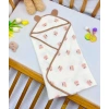 Chăn 4 lớp muslin cho bé sơ sinh Uni Baby, mũ trùm đầu và khăn quấn - 150k 3