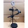 Chân 4 trong 1 livestream: kẹp điện thoại đôi, đèn LED, kẹp mic, Giá 184.195đ 4