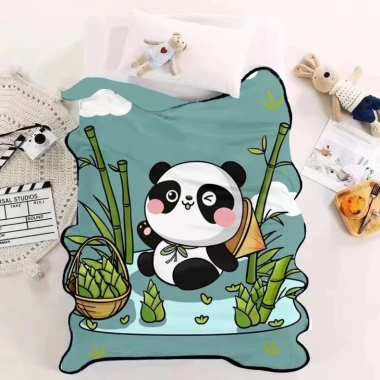Chăn bé đi học 1m x 1m4 - Chăn tuyết nhung ngộ nghĩnh, mềm mịn, an toàn, Giá 65.000đ