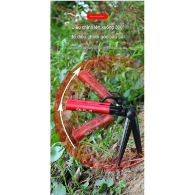 Chân Cắm Đất Bản Nâng Cấp Vip Weiguan PK41 – Xoay 360°, Chống Cần Câu Đài, 150.000₫