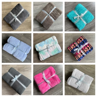 Chăn Cotton Văn Phòng Đa Năng - Dùng Trên Xe, Chăn Đắp Trẻ Em, Giá 108.000 VND 2