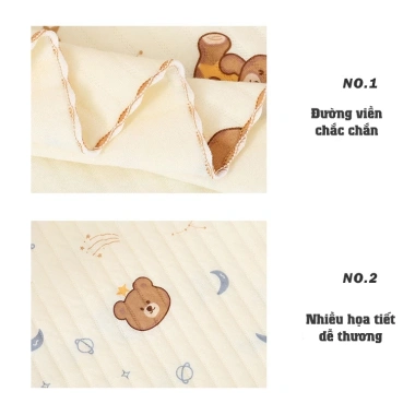 Chăn đắp bé BeeOn cotton 3 lớp mềm mịn thoáng khí 90x85cm, khăn quấn, ủ choàng - 90.000đ 5 Chăn đắp bé BeeOn cotton 3 lớp mềm mịn thoáng khí 90x85cm, khăn quấn, ủ choàng - 90.000đ 5