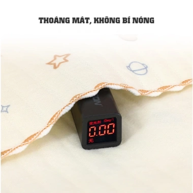 Chăn đắp bé BeeOn cotton 3 lớp mềm mịn thoáng khí 90x85cm, khăn quấn, ủ choàng - 90.000đ