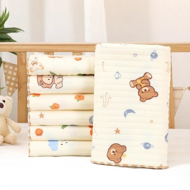 Chăn đắp bé BeeOn cotton 3 lớp mềm mịn thoáng khí 90x85cm, khăn quấn, ủ choàng - 90.000đ