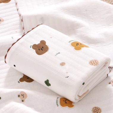 Chăn đắp bé BeeOn cotton 3 lớp mềm mịn thoáng khí 90x85cm, khăn quấn, ủ choàng - 90.000đ