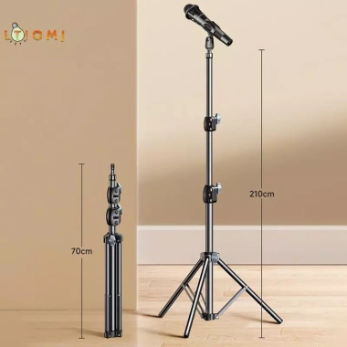 Chân đế ba chân micro Boom 1.7 2.1M, giá đỡ 66cm, cánh tay thanh ngang kẹp, giá đỡ điện thoại Hot 2