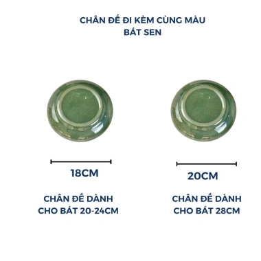 Chân Đế Bát Sen Đôn Kê Gốm Sứ - Giá 69.000đ giảm từ 89.010đ, phù hợp cho sản phẩm bằng