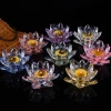 Chân Đế Đựng Đèn Cầy Tealight Pha Lê - Đa Kích Thước, Đa Màu, Phật Giáo Hoa Sen