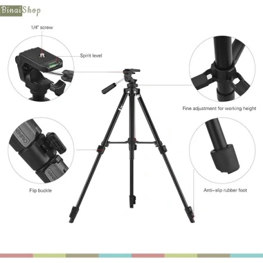 Chân đế Tripod Benro T560 cho điện thoại & máy ảnh Độ bền cao, giá ưu đãi 487.500₫ 4 Chân đế Tripod Benro T560 cho điện thoại & máy ảnh Độ bền cao, giá ưu đãi 487.500₫ 4