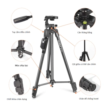 Chân đế Tripod Nepho NP-8.810 cho Điện Thoại & Máy Ảnh - Selfie, quay film, chụp ảnh, chỉ 250.000đ