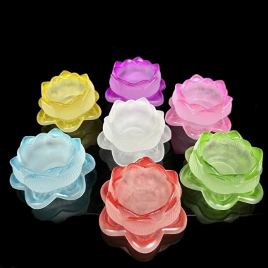 Chân đèn cày tealight hoa sen thủy tinh lưu ly - Chánh Bảo, giảm còn 40.000đ