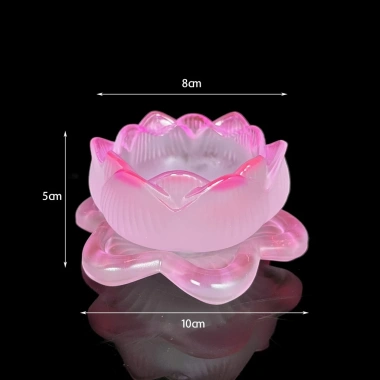 Chân đèn cày tealight hoa sen thủy tinh lưu ly - Chánh Bảo, giảm còn 40.000đ