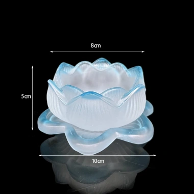 Chân đèn cày tealight hoa sen thủy tinh lưu ly - Chánh Bảo, giảm còn 40.000đ