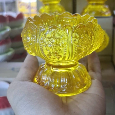 Chân đèn cày tealight hoa sen thủy tinh lưu ly - Chánh Bảo, giảm còn 40.000đ