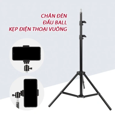 Chân đèn chụp ảnh LINCO 8.806 livestream - Tripod đa năng 2m, tặng kẹp điện thoại, chỉ 139.000₫