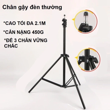 Chân đèn livestream Fusender cao ~2m1, tripod chắc chắn cho studio, quay phim, máy ảnh - Giá 56.500₫