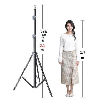 Chân đèn livestream Fusender cao ~2m1, tripod chắc chắn cho studio, quay phim, máy ảnh - Giá 56.500₫ 7 Chân đèn livestream Fusender cao ~2m1, tripod chắc chắn cho studio, quay phim, máy ảnh - Giá 56.500₫ 7