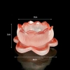 Chân Đèn Thủy Tinh Lưu Ly Hoa Sen Đựng Nến Tealight Nhiều Màu Giá 34.200₫ 9