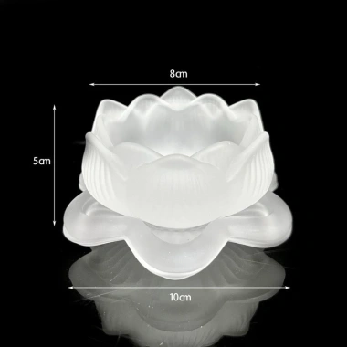 Chân Đèn Thủy Tinh Lưu Ly Hoa Sen Đựng Nến Tealight Nhiều Màu Giá 34.200₫