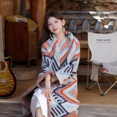 Chăn dệt kim bohemian mềm mại, thân thiện da, phù hợp cho bé, sofa, văn phòng, giá ưu đãi