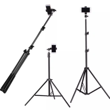 Chân đỡ kẹp điện thoại livestream 2m, chụp tự sướng, quay video, kẹp Vuông - Giá 125k