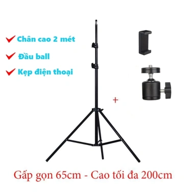 Chân đỡ kẹp điện thoại livestream 2m, chụp tự sướng, quay video, kẹp Vuông - Giá 125k 7 Chân đỡ kẹp điện thoại livestream 2m, chụp tự sướng, quay video, kẹp Vuông - Giá 125k 7