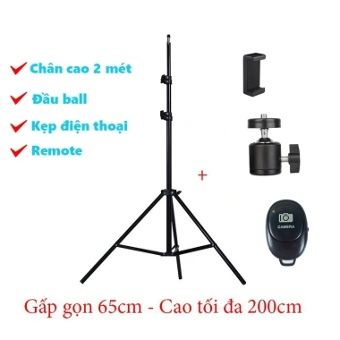 Chân đỡ kẹp điện thoại livestream 2m, chụp tự sướng, quay video, kẹp Vuông - Giá 125k 8 Chân đỡ kẹp điện thoại livestream 2m, chụp tự sướng, quay video, kẹp Vuông - Giá 125k 8