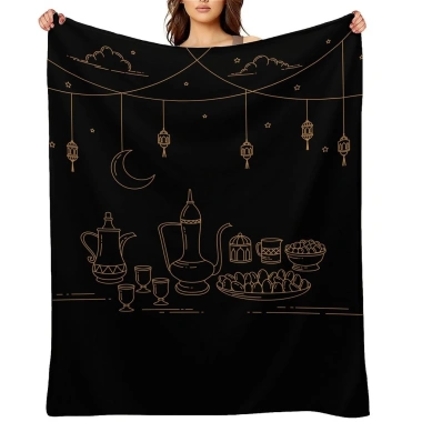 Chăn Flannel Ramadan - Siêu Mềm, Ấm Áp, Điều Hòa cho Du Lịch, Văn Phòng, Giường Sofa - Giá chỉ 280,908 VND