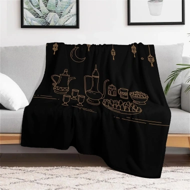 Chăn Flannel Ramadan - Siêu Mềm, Ấm Áp, Điều Hòa cho Du Lịch, Văn Phòng, Giường Sofa - Giá chỉ 280,908 VND