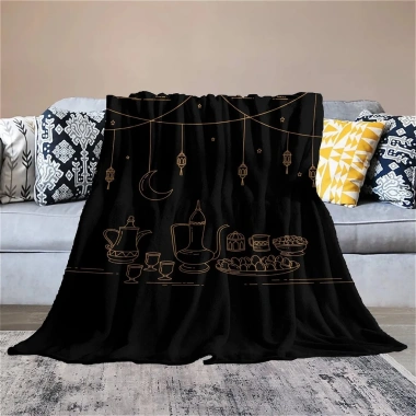 Chăn Flannel Ramadan - Siêu Mềm, Ấm Áp, Điều Hòa cho Du Lịch, Văn Phòng, Giường Sofa - Giá chỉ 280,908 VND
