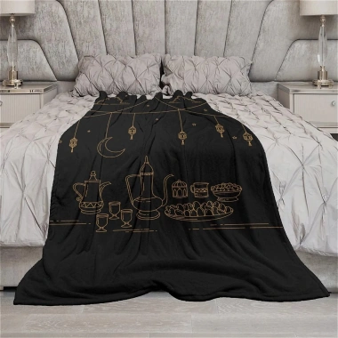 Chăn Flannel Ramadan - Siêu Mềm, Ấm Áp, Điều Hòa cho Du Lịch, Văn Phòng, Giường Sofa - Giá chỉ 280,908 VND