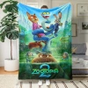 Chăn Flannel Zootopia 2 một mặt - êm mềm, phù hợp cho sofa, giường, văn phòng, du lịch, giá ưu đãi 183k 6