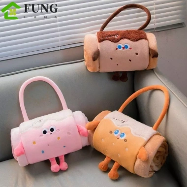 Chăn FUNG 2 trong 1 Cuộn Gập Đệm ấm áp Hoạt hình - Du lịch cầm tay, 158.760đ
