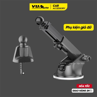 Chân giá đỡ điện thoại dán taplo kính lái, móc gài cửa gió ô tô VuaAuto - 24.500₫