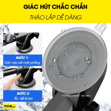 Chân giá đỡ điện thoại dán taplo kính lái, móc gài cửa gió ô tô VuaAuto - 24.500₫