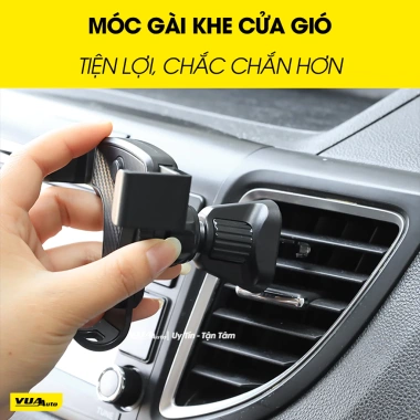 Chân giá đỡ điện thoại dán taplo kính lái, móc gài cửa gió ô tô VuaAuto - 24.500₫