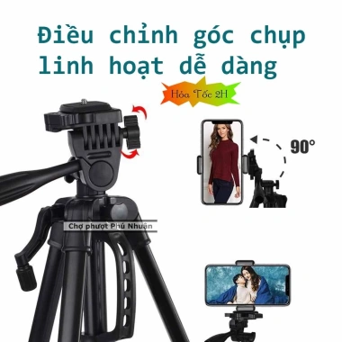 Chân giá đỡ Tripod 3.366 gọn nhẹ, thích du lịch dã ngoại cắm trại - 158.000₫ 2