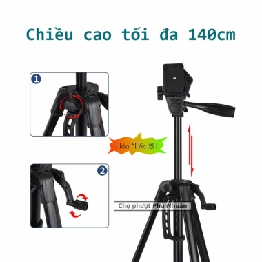 Chân giá đỡ Tripod 3.366 gọn nhẹ, thích du lịch dã ngoại cắm trại - 158.000₫ 3