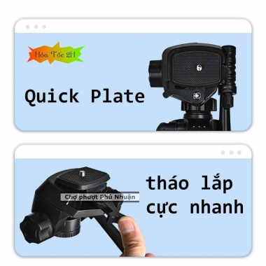 Chân giá đỡ Tripod 3.366 gọn nhẹ, thích du lịch dã ngoại cắm trại - 158.000₫ 5