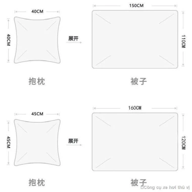 Chăn gối ô tô kép đa chức năng - Gối ngủ gấp, chăn điều hòa, chăn đệm ô tô, giá 115.684₫