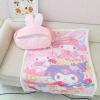 Chăn gối ôm 2 trong 1 Kuromi Cinnamoroll - Chăn điều hòa dày, gối đầu xe, gối cổ, 158.000₫ 5