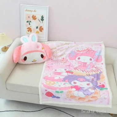 Chăn gối ôm 2 trong 1 Kuromi Cinnamoroll - Chăn điều hòa dày, gối đầu xe, gối cổ, 158.000₫ 10 Chăn gối ôm 2 trong 1 Kuromi Cinnamoroll - Chăn điều hòa dày, gối đầu xe, gối cổ, 158.000₫ 10