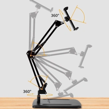Chân Kẹp iPad và Điện Thoại Đa Năng - Đế để Bàn, Khớp Nâng, Xoay 360, Giá 139.000đ
