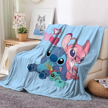 Chăn Lilo & Stitch hoạt hình ấm áp, thoải mái, sang trọng - Phòng khách, văn phòng, du lịch, cắm trại - Giá chỉ 172.800₫ 6