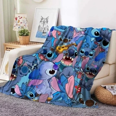 Chăn Lilo & Stitch hoạt hình ấm áp, thoải mái, sang trọng - Phòng khách, văn phòng, du lịch, cắm trại - Giá chỉ 172.800₫ 8