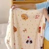 Chăn lông cừu hoạ tiết dễ thương cho bé đi học, văn phòng, giảm còn 135k mùa đông 7