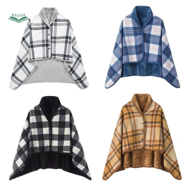 Chăn lông cừu kẻ sọc PfultR nút Winte - ấm áp, cho giường, sofa, phòng ngủ - 166k 5