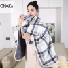 Chăn lông cừu kẻ sọc Technicolornice - Đeo được, có nút, ấm áp cho giường, sofa, du lịch - Giá 169k 3