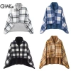 Chăn lông cừu kẻ sọc Technicolornice - Đeo được, có nút, ấm áp cho giường, sofa, du lịch - Giá 169k 5