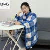 Chăn lông cừu kẻ sọc Technicolornice - Đeo được, có nút, ấm áp cho giường, sofa, du lịch - Giá 169k 6